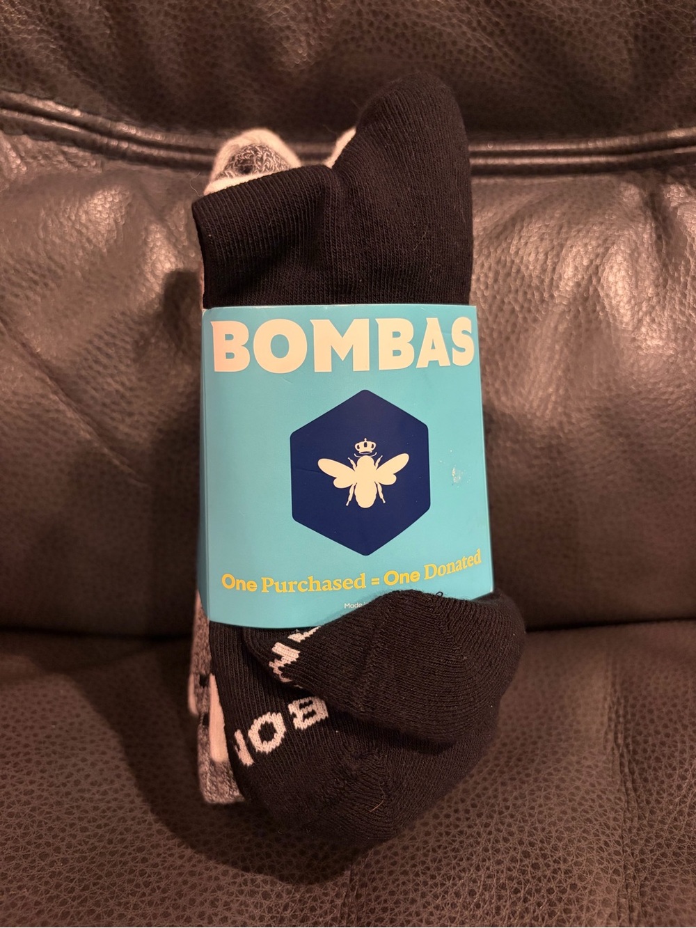 Bombas Black Athletic Crew Socks - Men's 4-Pack